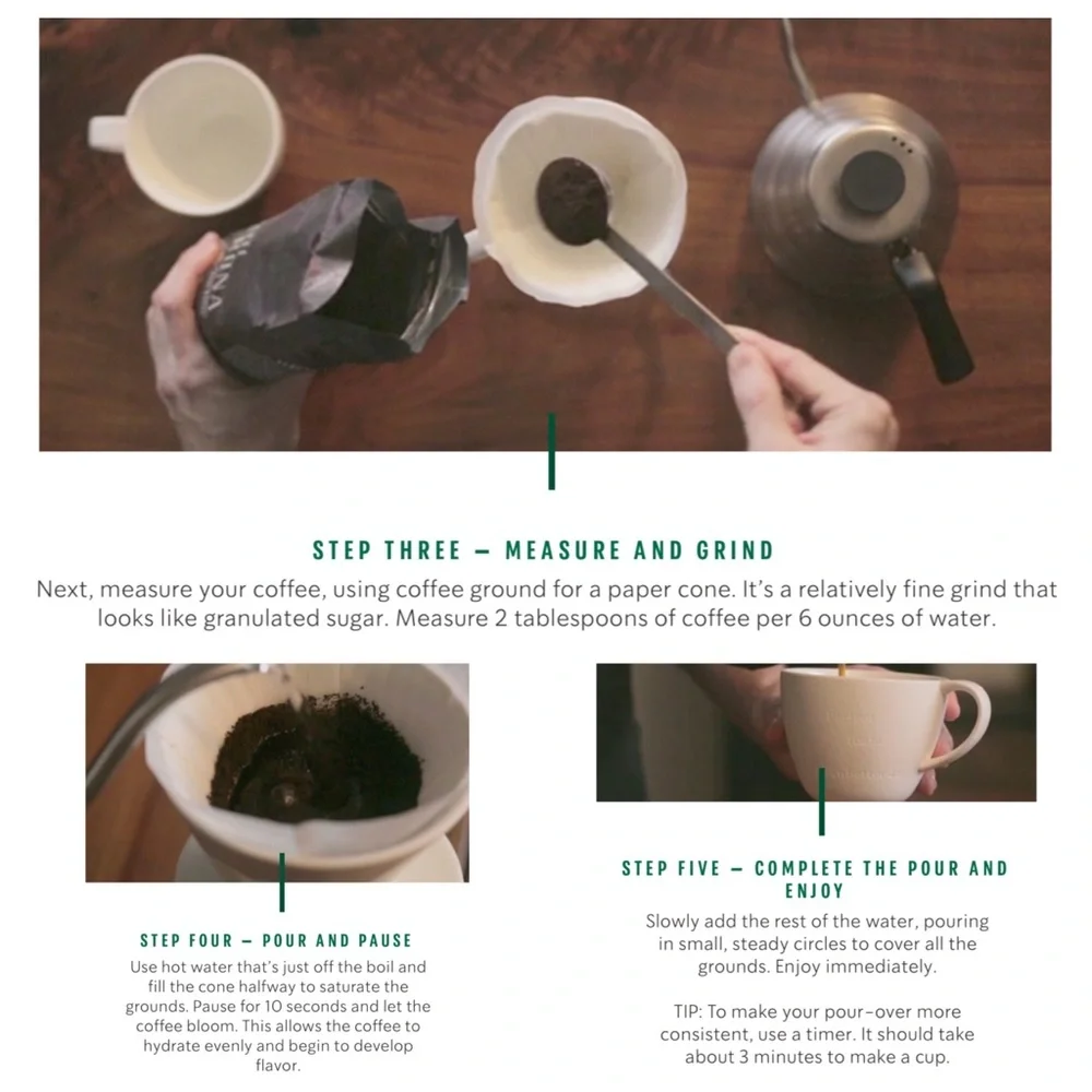 Starbucks great pour